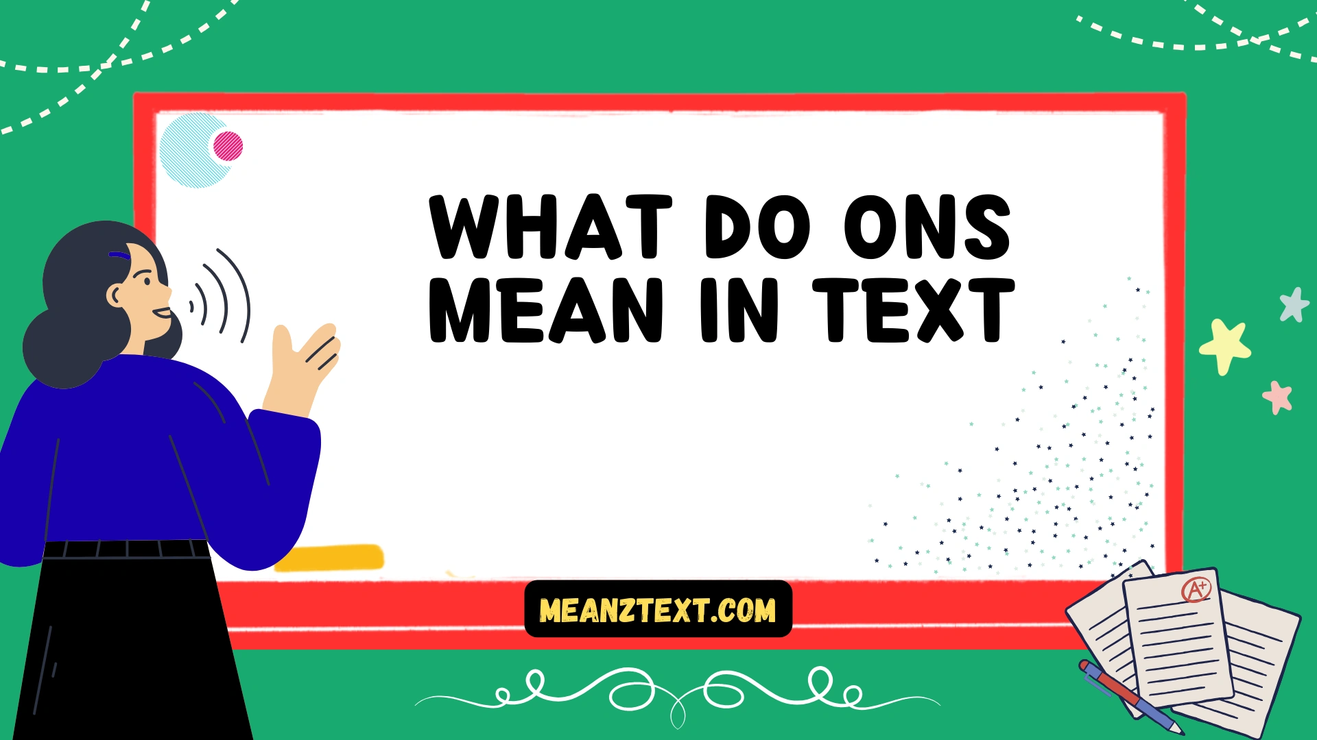 what do ons mean in text