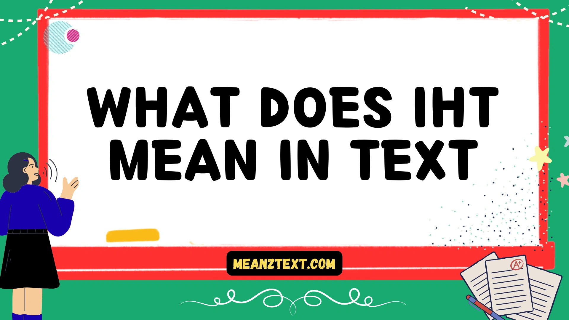 what does iht mean in text