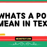 whats a pos mean in text