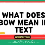 what does bow mean in text