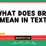 what does brd mean in text