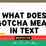 what does gotcha mean in text