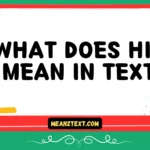 what does hip mean in text