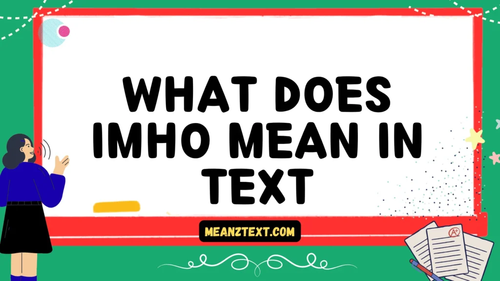 what does imho mean in text