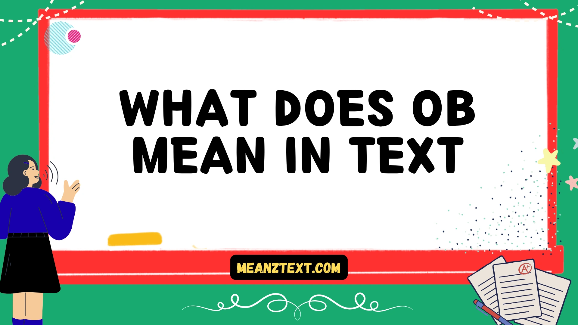 what does ob mean in text