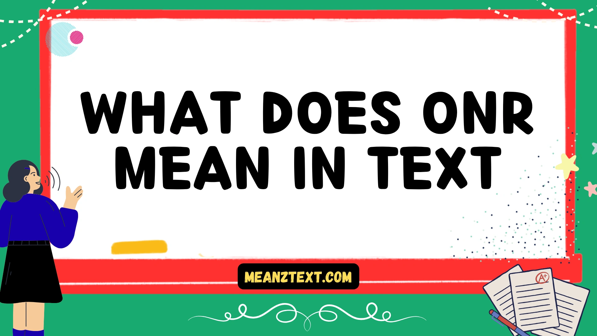 what does onr mean in text