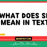 what does sr mean in text