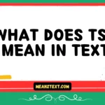 what does tsd mean in text