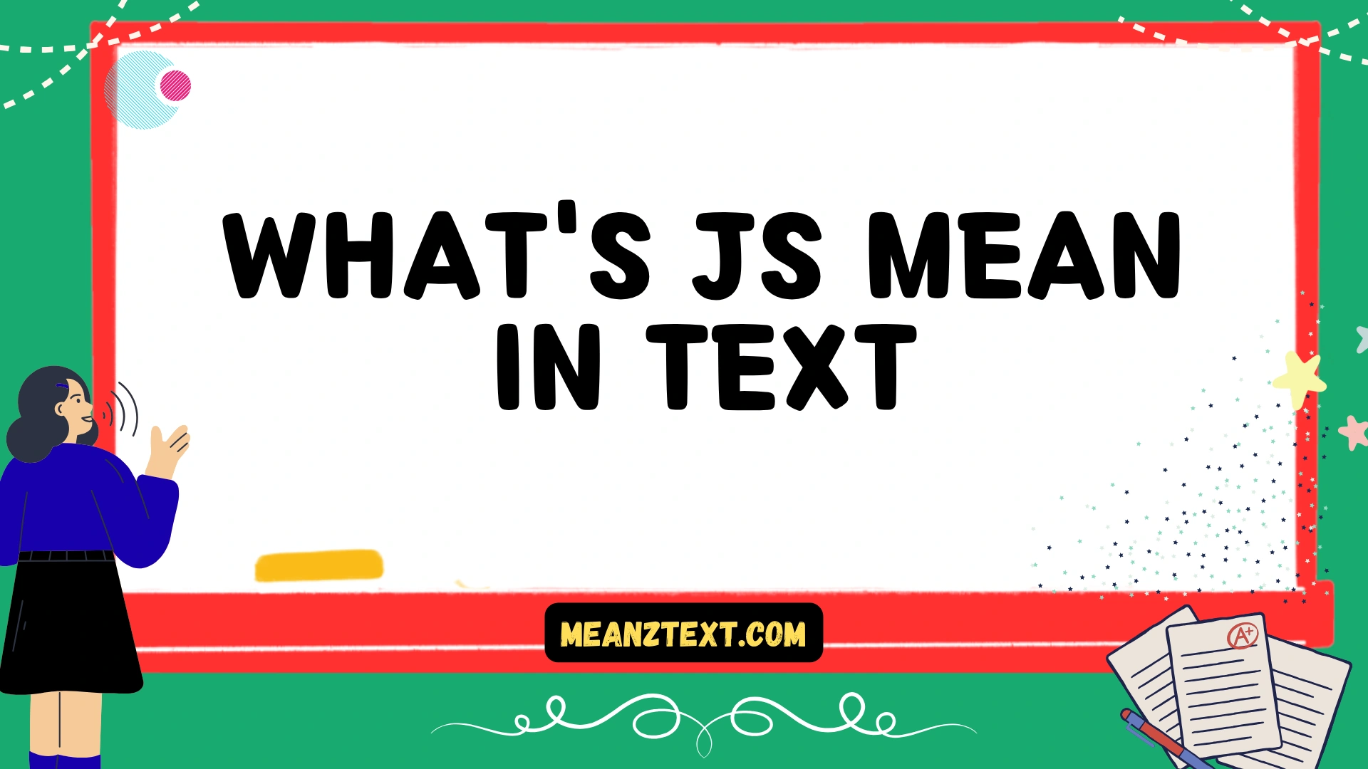what's js mean in text