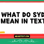 what do syd mean in text