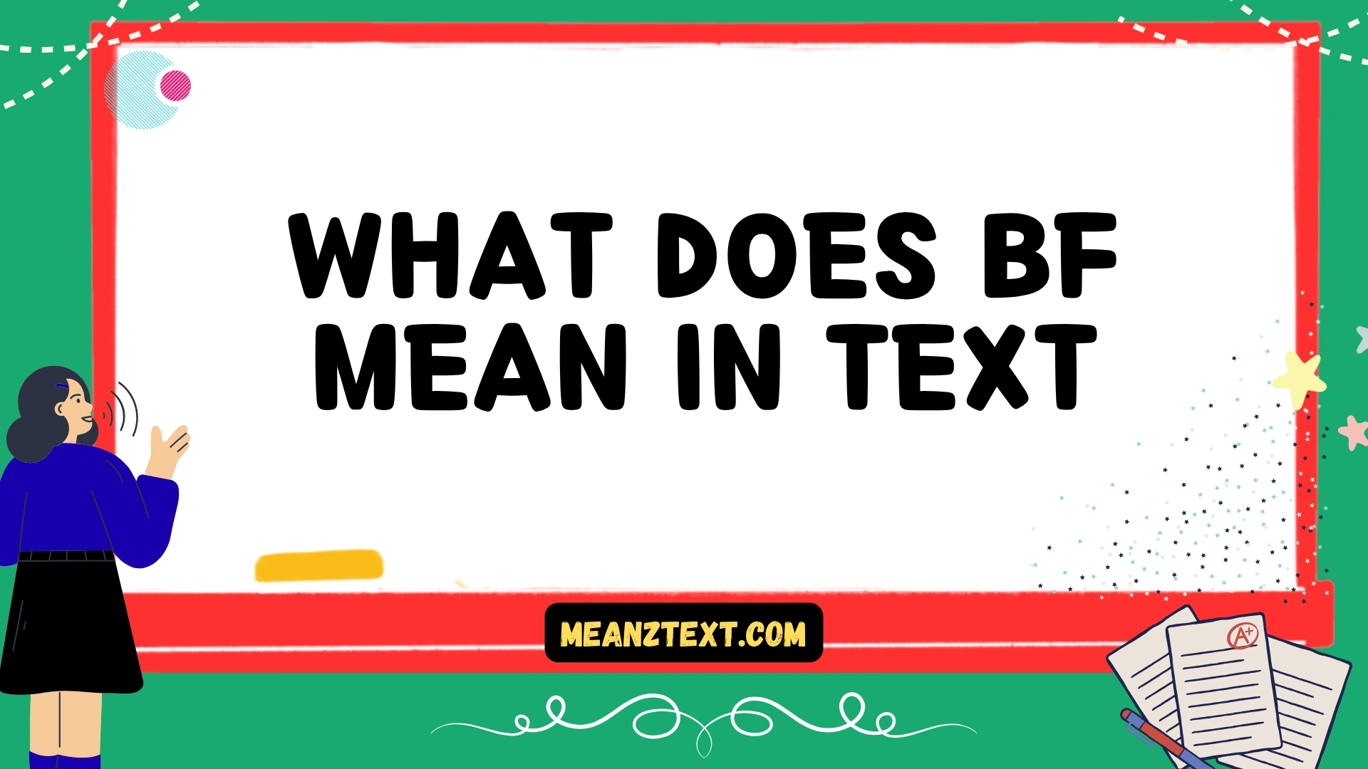 what does bf mean in text