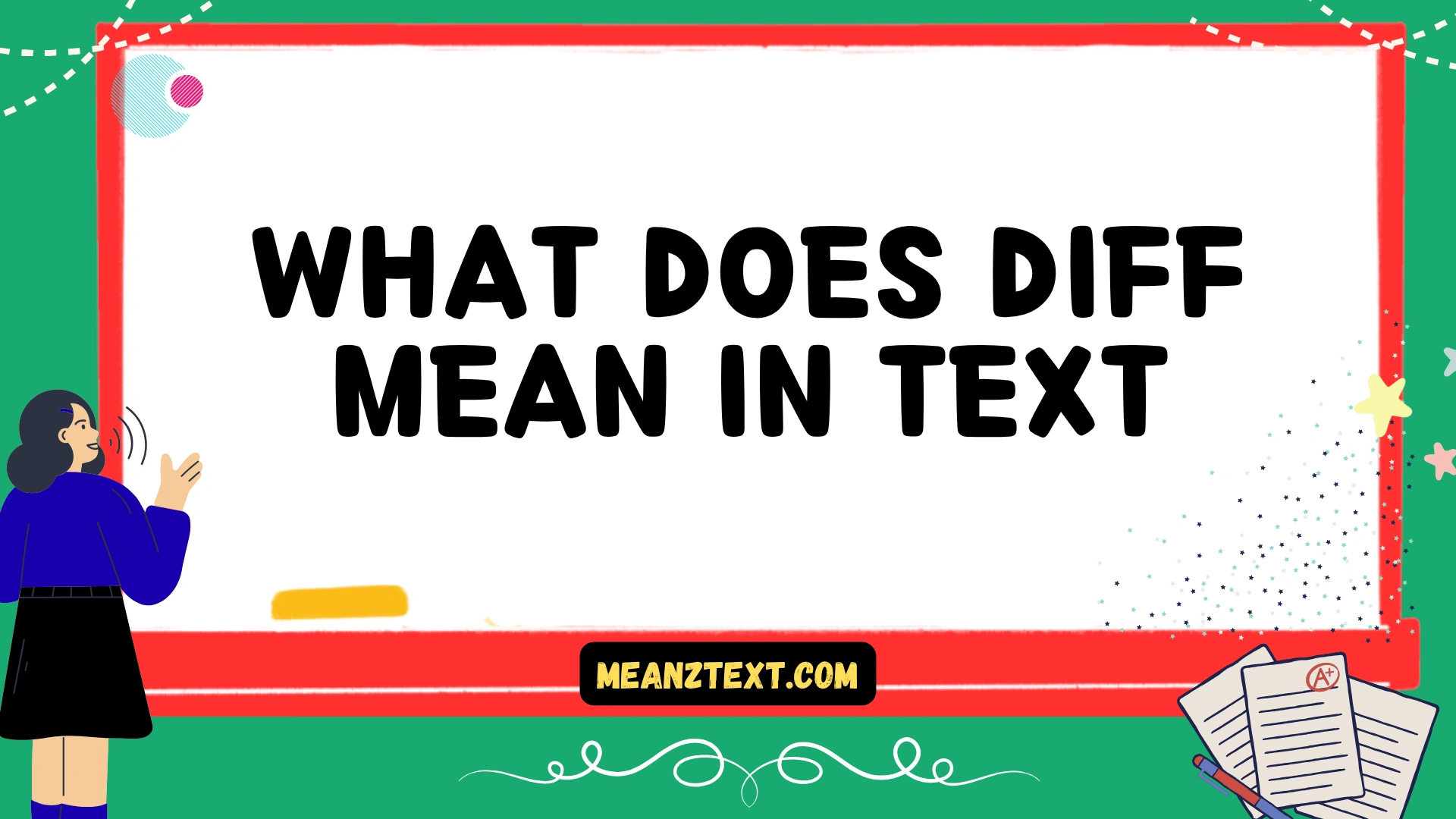 what does diff mean in text