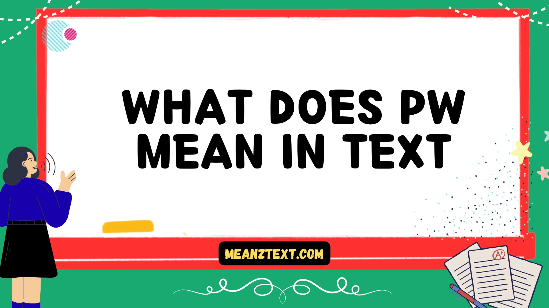 what does pw mean in text