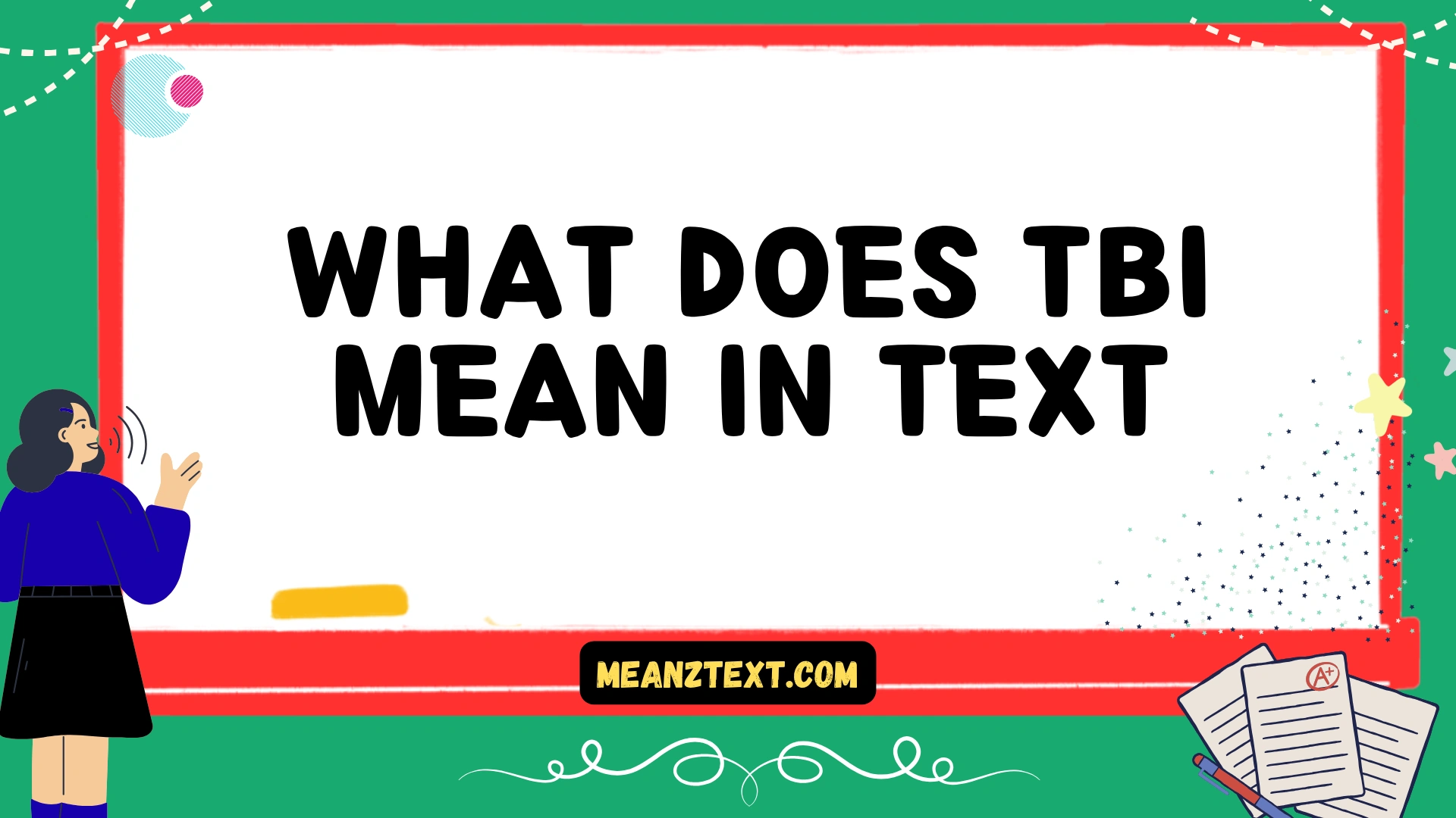 what does tbi mean in text