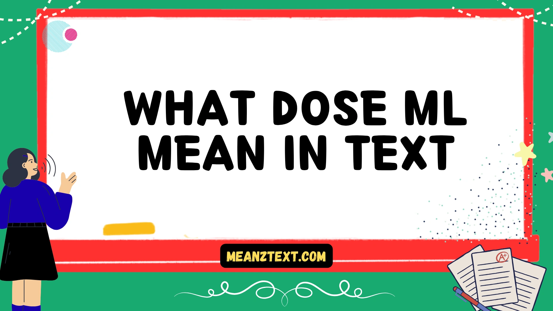 what dose ml mean in text
