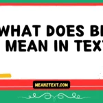 what does bdd mean in text