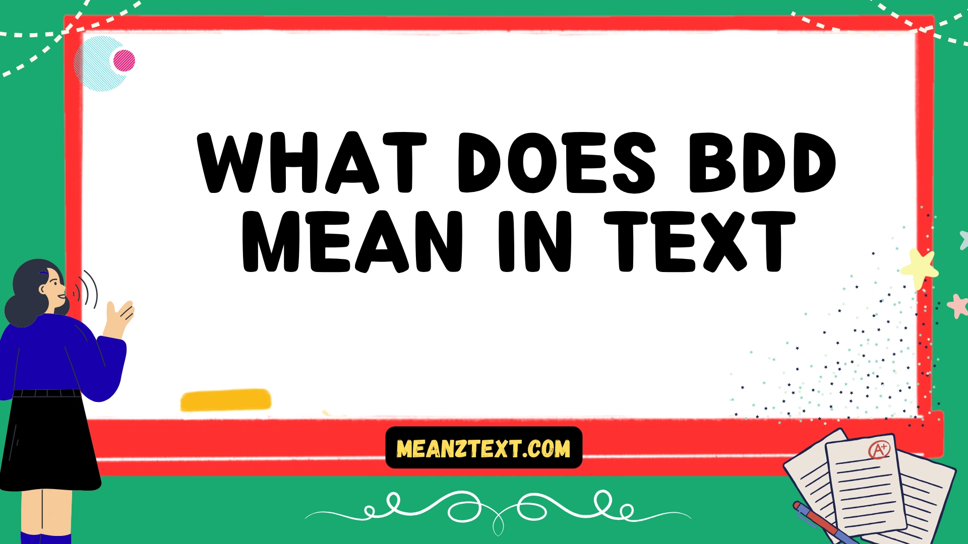 what does bdd mean in text