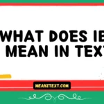 what does ibr mean in text